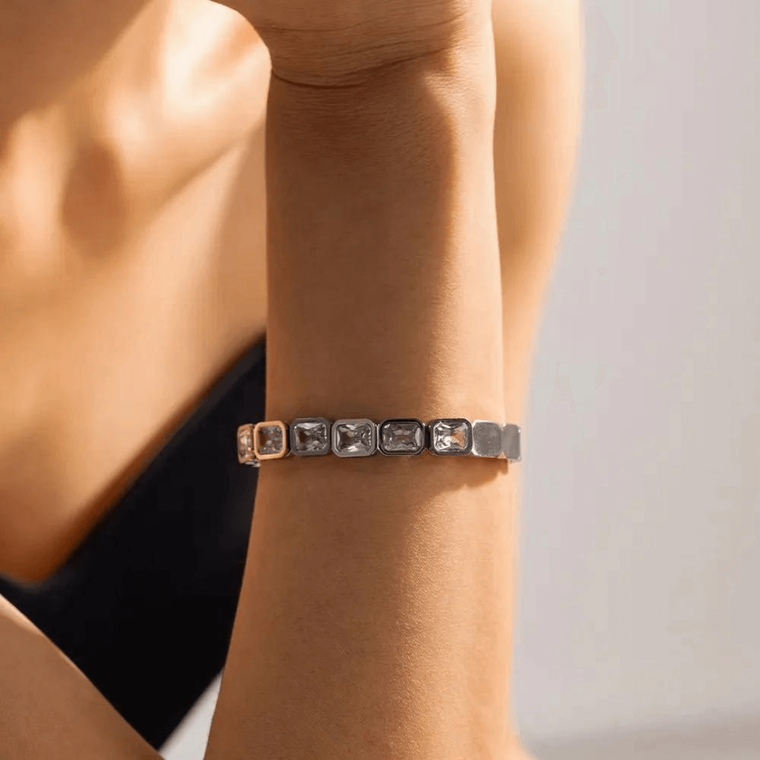 Bracelete com Zircônia Cubica