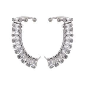 Brinco Ear Cuff de Zircônias